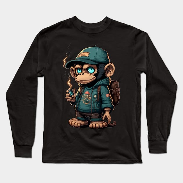 monkey lover Long Sleeve T-Shirt by tee-sailor